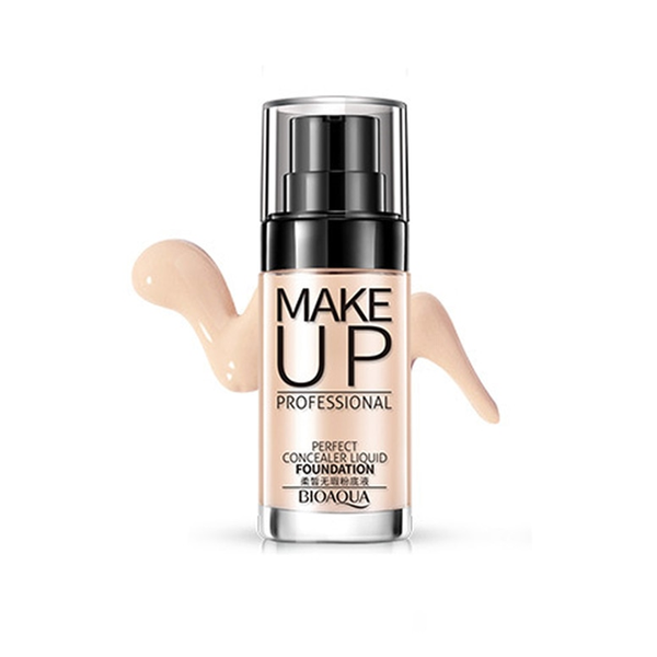 Face Base Liquid Foundation - a bottle of liquid foundation with a pump dispenser, ready to provide flawless coverage for a smooth and even complexion.